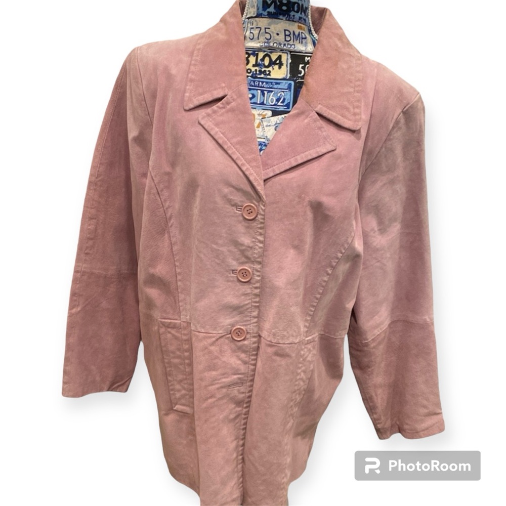 Pink Suede Jacket by Passport Woman